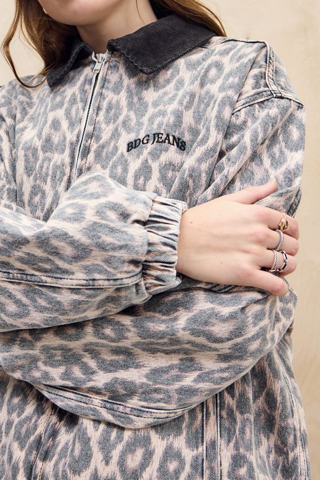 BDG Leopard Print Harrington Jacket #1