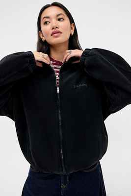 BDG Lined Corduroy Harrington Jacket - Black XS at Urban Outfitters