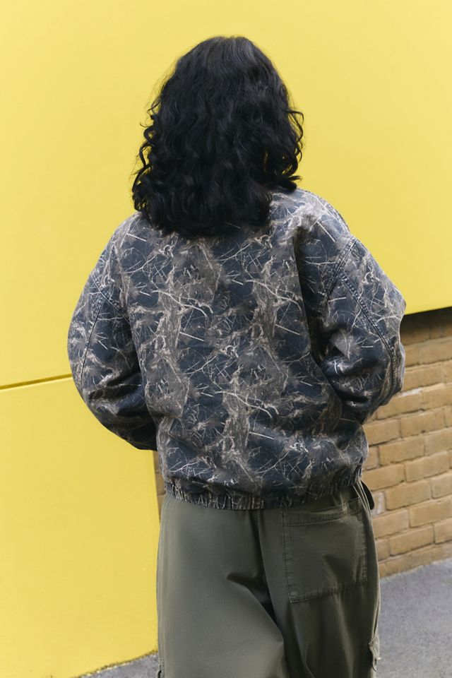 BDG Dunkelgrüner Blätterdruck Harrington #4