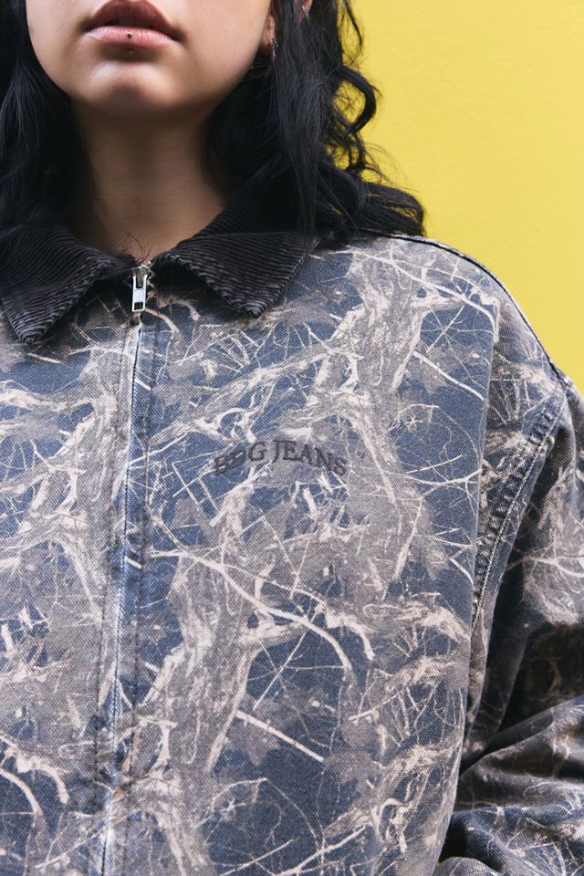 BDG Dunkelgrüner Blätterdruck Harrington #1