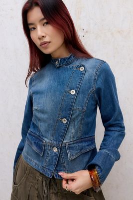 BDG Gaia Asymmetric Denim Jacket