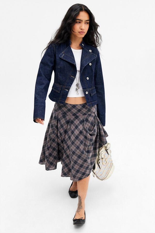 Veste en jean asymétrique Gaia BDG #1