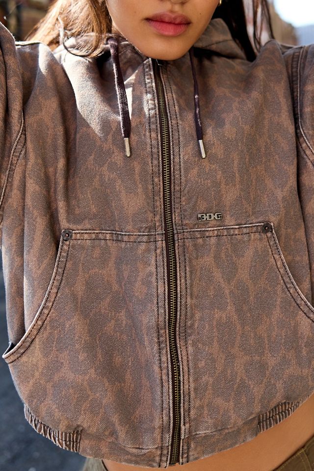 BDG Leopard Print Canvas Skate Jacket #4