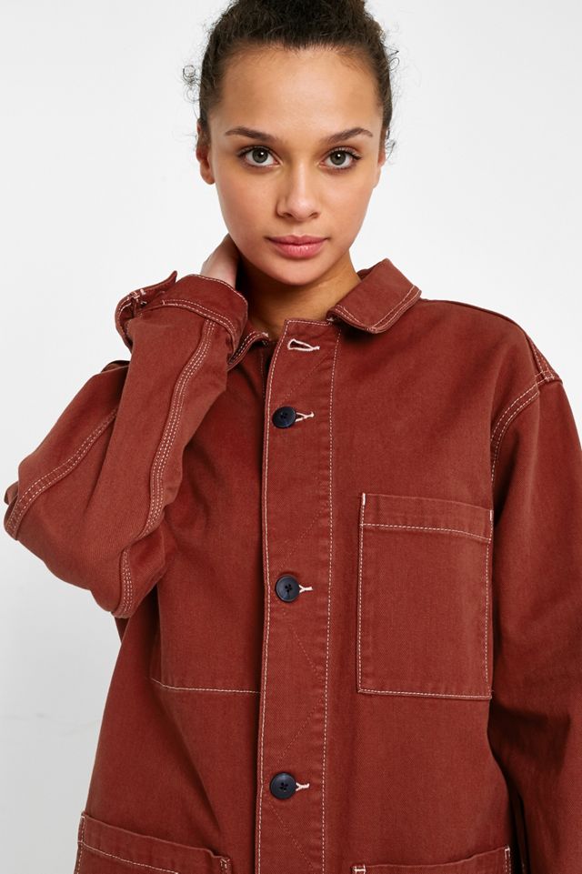 BDG Rust Contrast Stitch Workwear Jacket #2