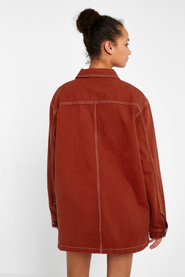 BDG Rust Contrast Stitch Workwear Jacket #3