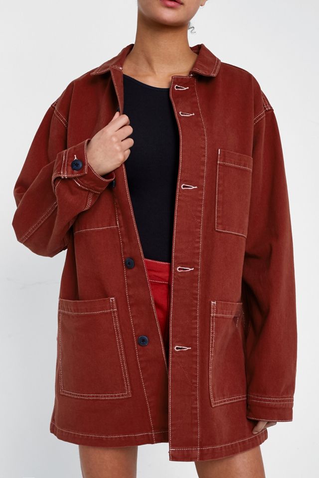 BDG Rust Contrast Stitch Workwear Jacket #4
