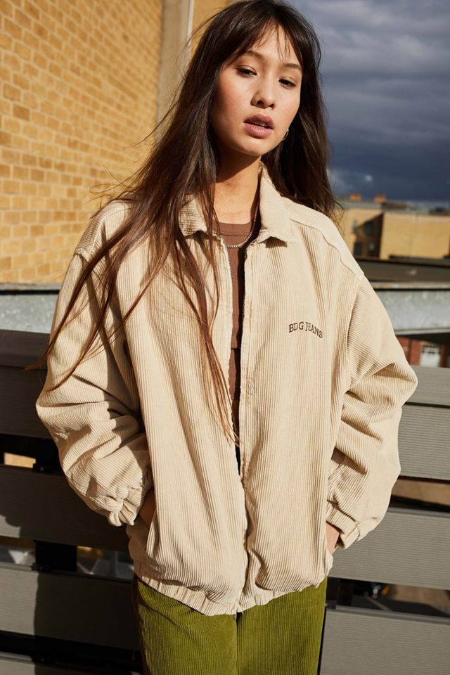 BDG Recycelte HarringtonJacke aus Cord Urban Outfitters DE
