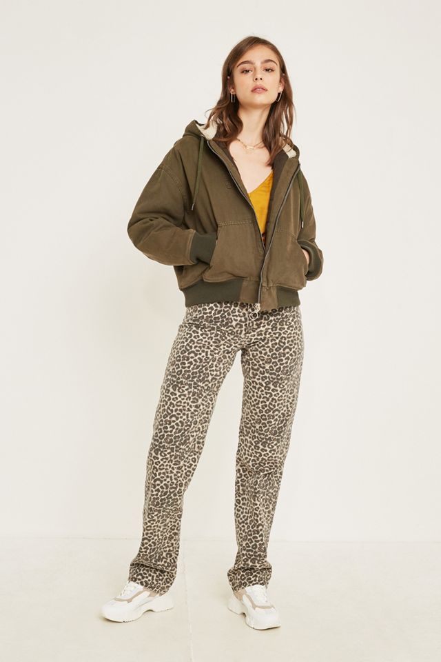 UO Canvas Hooded Bomber Jacket #5