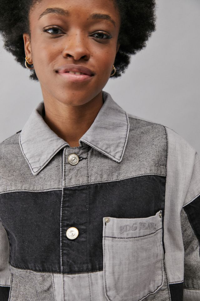BDG Black Patchwork Shacket #2