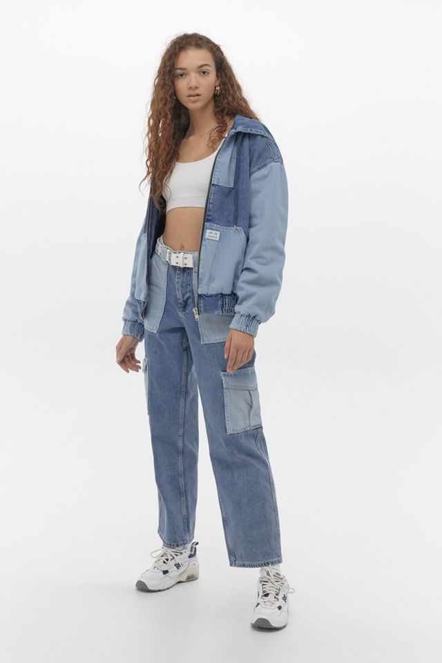 BDG Patchwork Denim Skate Jacket Urban Outfitters UK