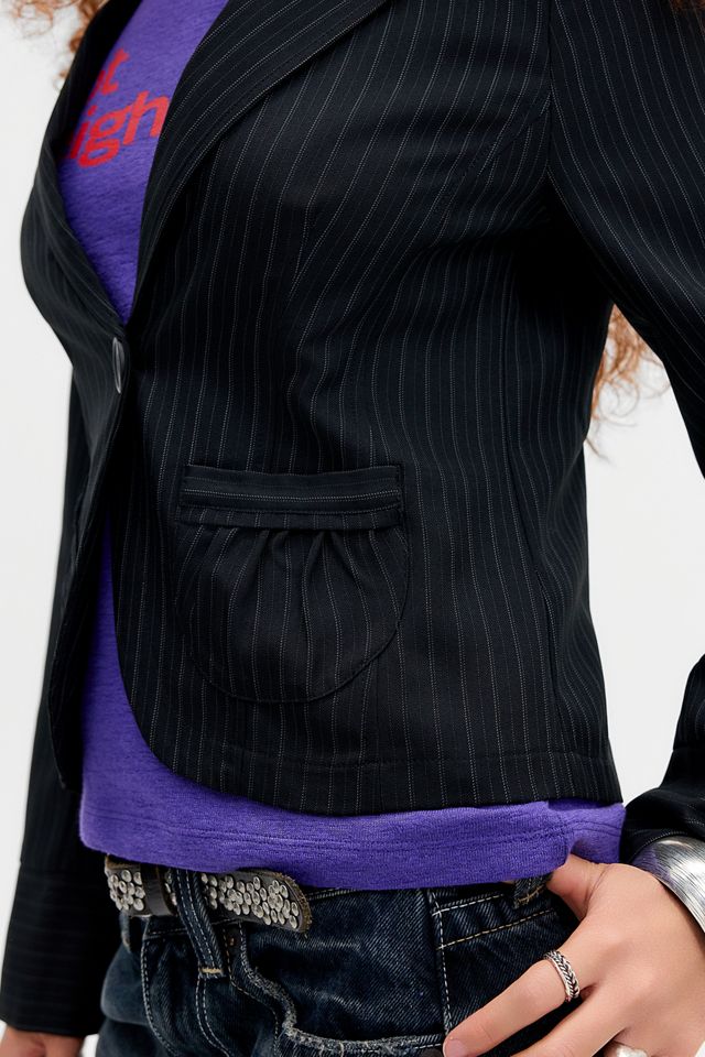 UO Eloise Nadelstreifen Geschrumpfter Blazer #2