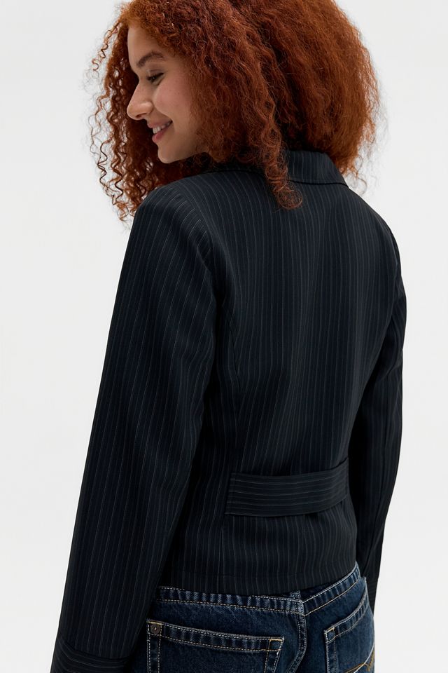 UO Eloise Nadelstreifen Geschrumpfter Blazer #3