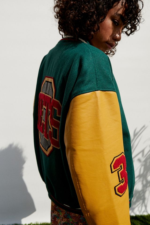 iets frans... Green Varsity Jacket Urban Outfitters UK
