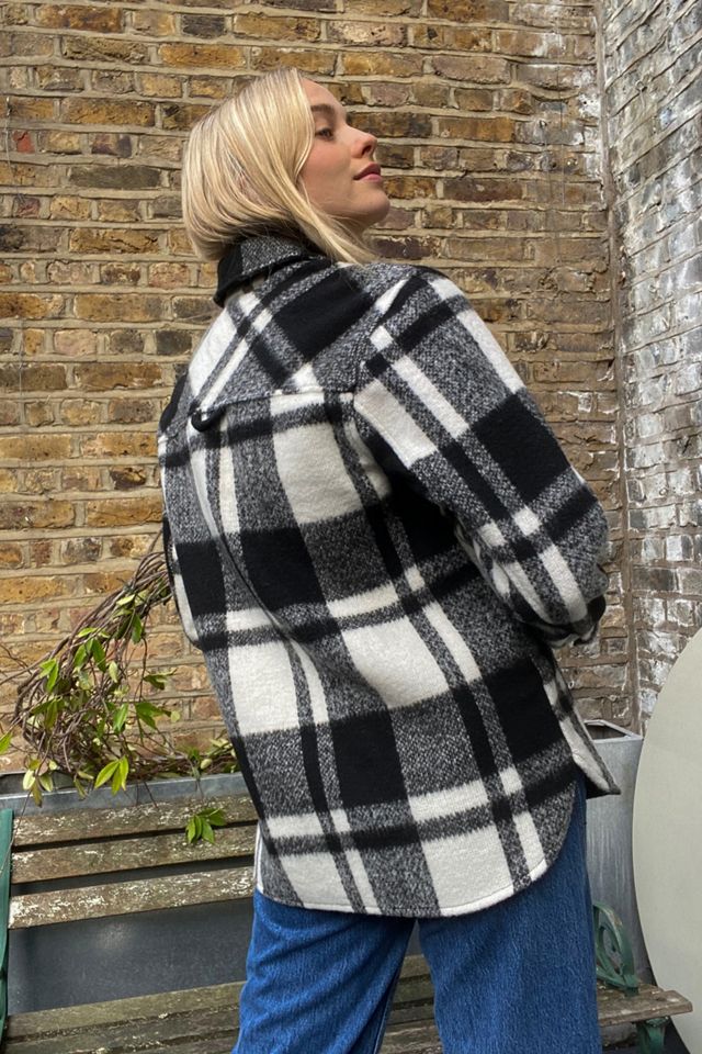 UO Monochrome Check Shacket #2
