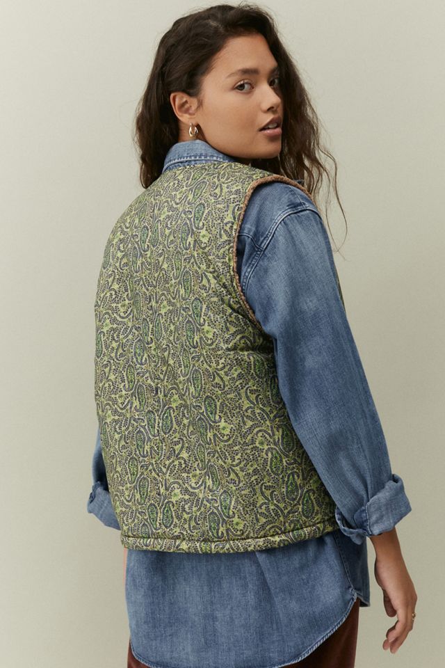 UO Borg Lined Paisley Gilet #2