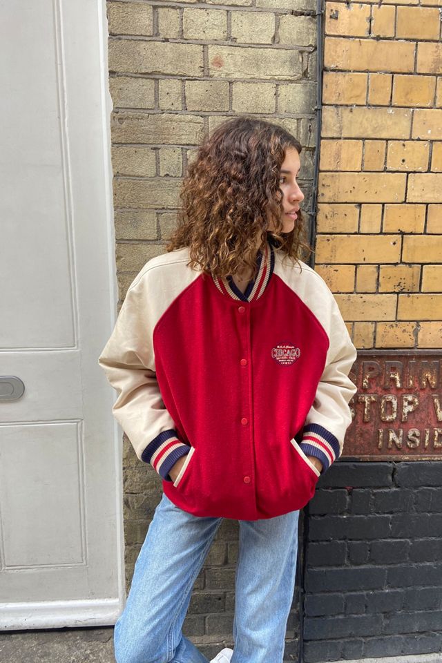 UO PU Chicago Varsity Jacket #2