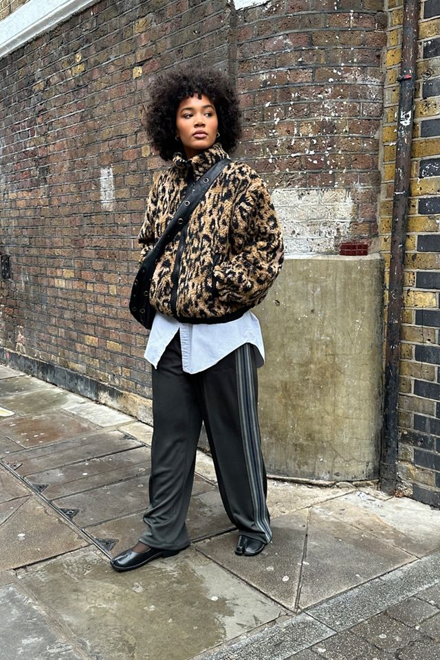 BDG Felpa Leopardata Verde Oliva #1