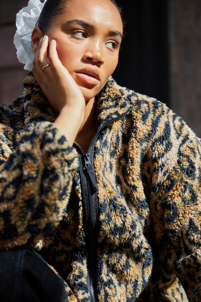 BDG Felpa Leopardata Verde Oliva #3