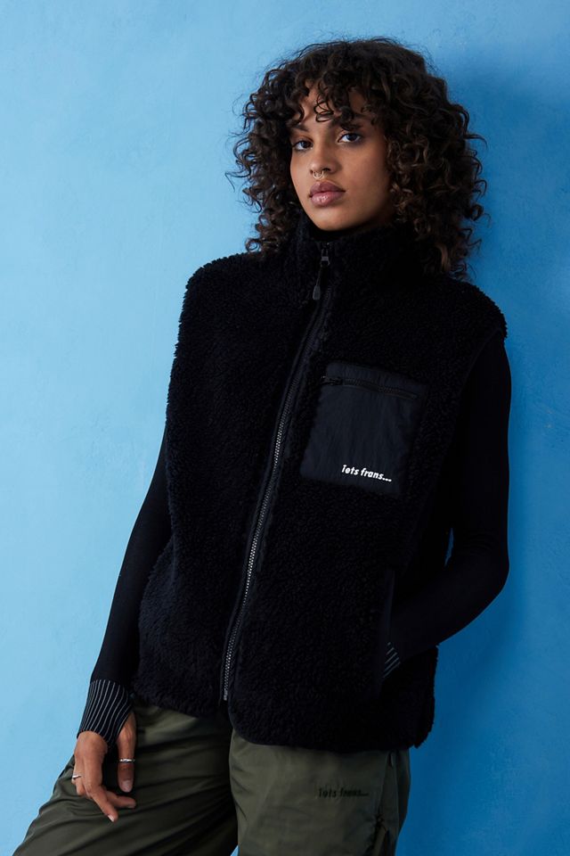 iets frans... Gilet en polaire noir #3