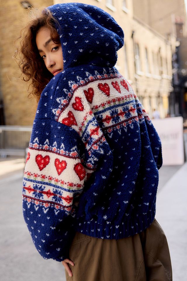 Kimchi Blue Faye Heart Fleece #4