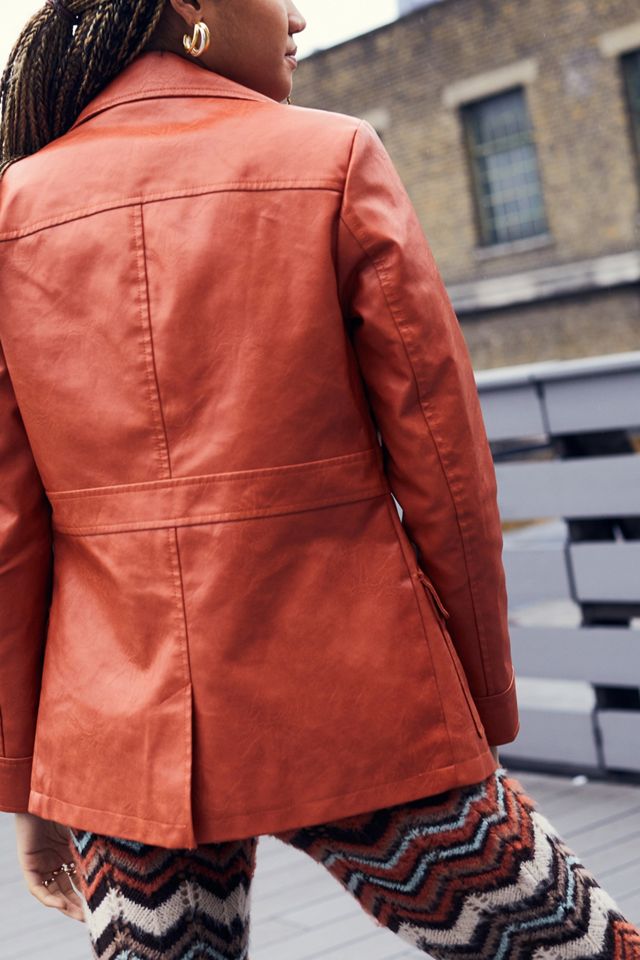 UO - Blazer style années 70 en similicuir #2