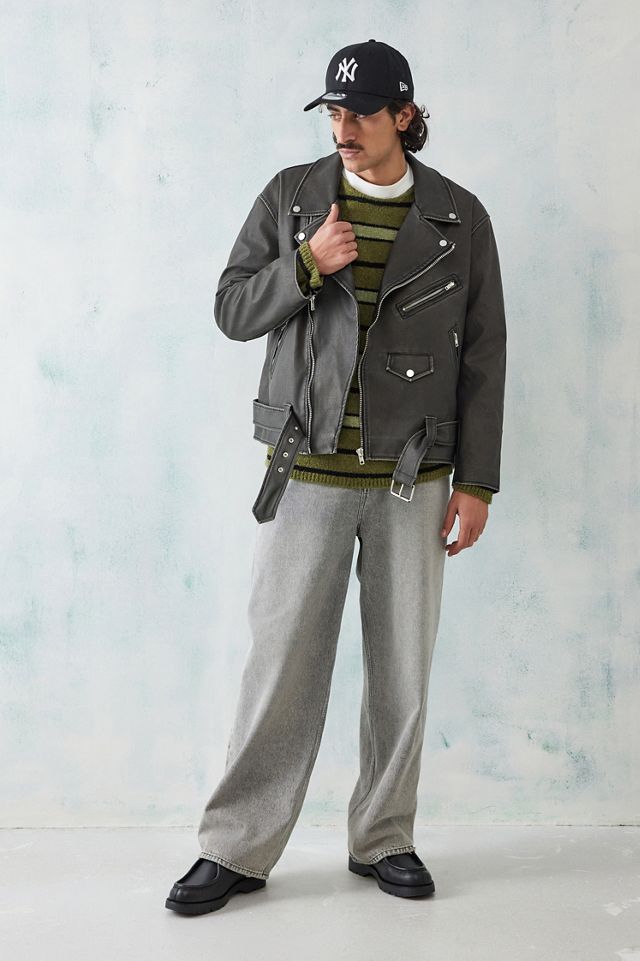 UO Faux Leather Oversized Biker Jacket   #5