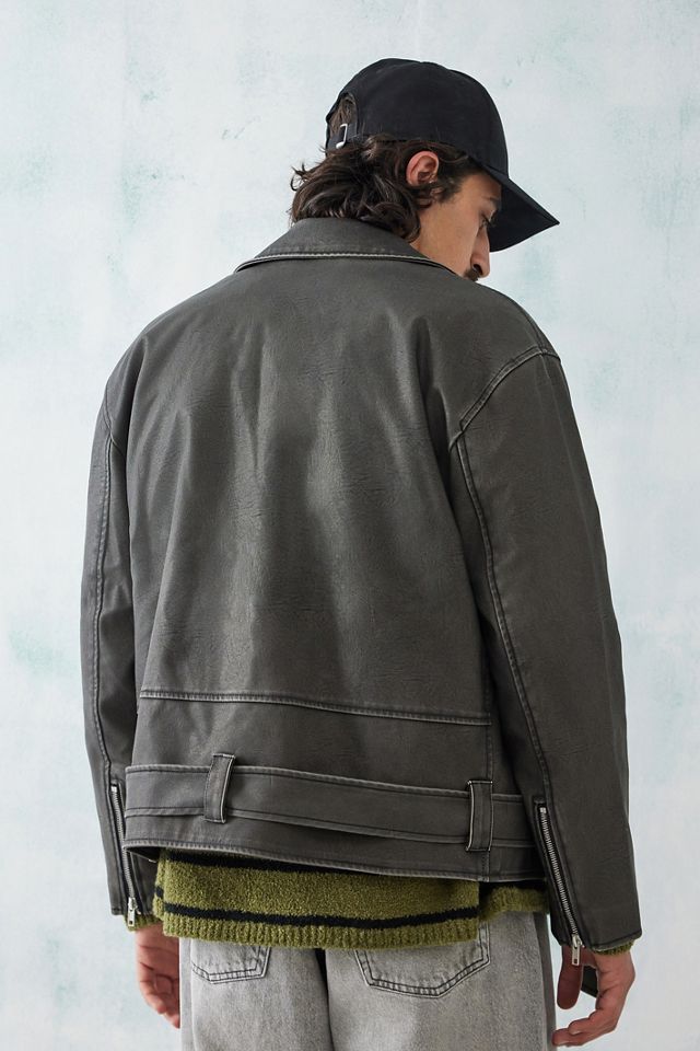 UO Faux Leather Oversized Biker Jacket   #7