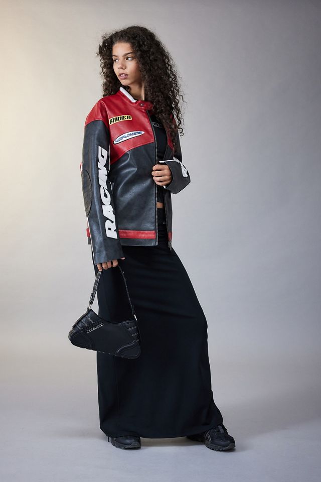 iets frans... Rowan Faux Leather Motocross Jacket  #2