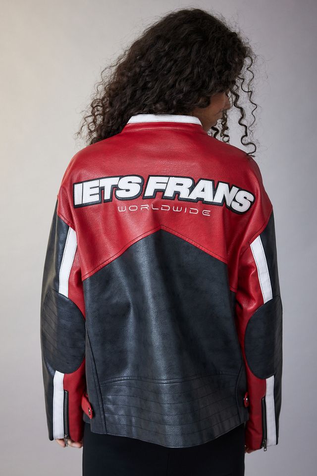 iets frans... Rowan Faux Leather Motocross Jacket  #3