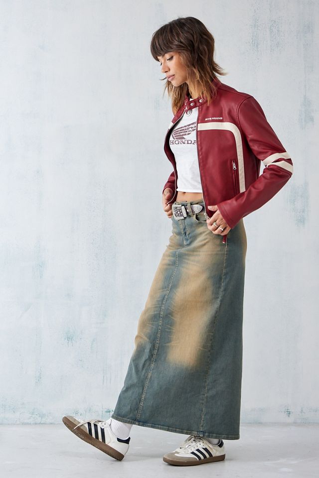 iets frans... Jessy Faux Leather Cropped Motocross Jacket  #1