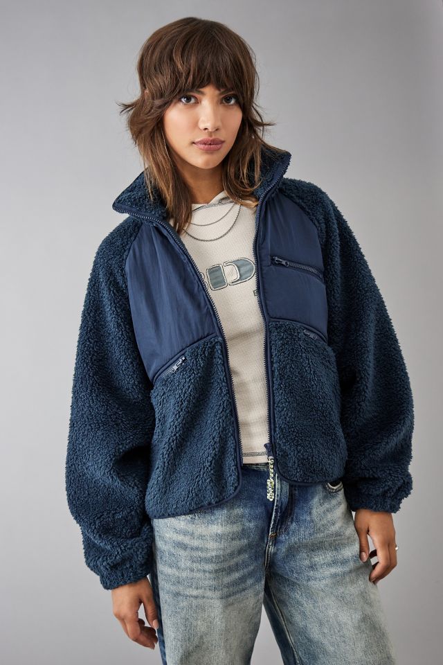 BDG Boxy Fleece Jacket Urban Outfitters UK