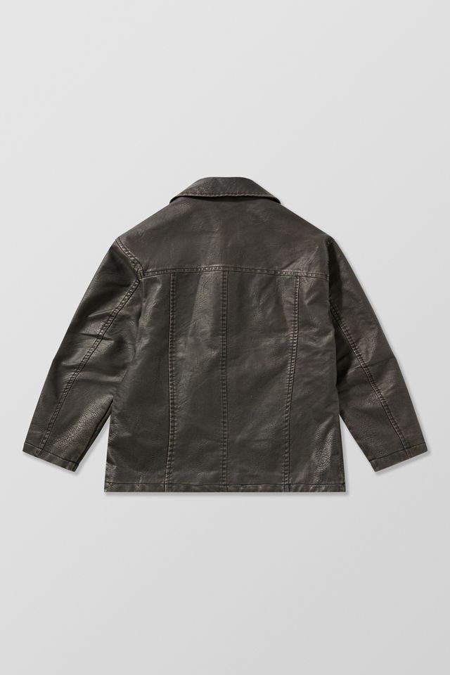 BDG Dex Brown Faux Leather Workwear Jacket #6