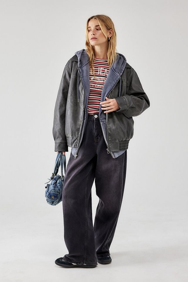 Chaqueta Bomber de Cuero Sintético BDG Billy #2
