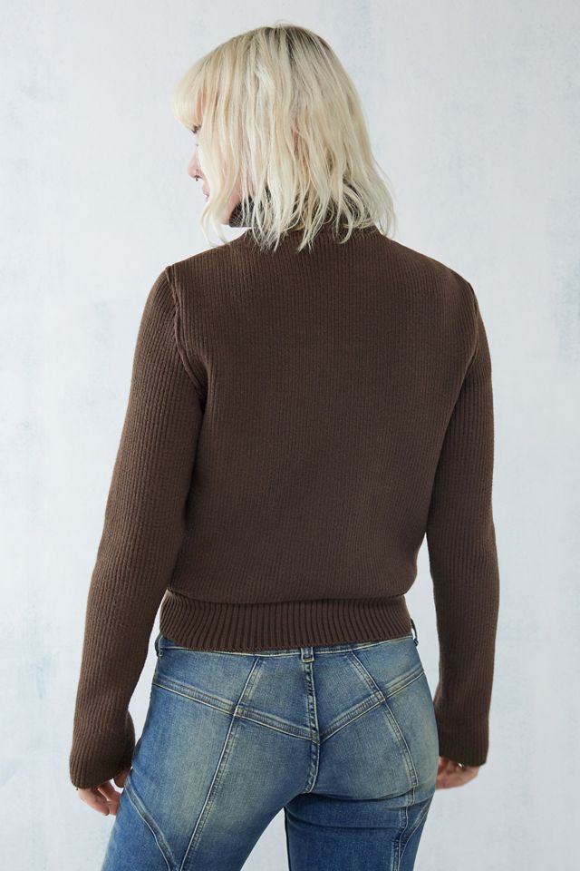 BDG Faux Leather Ribbed Sleeve Jacket  #3