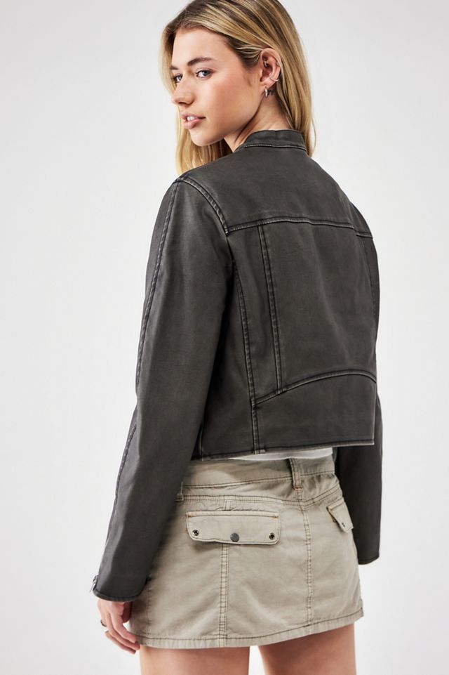 BDG Bob Black Faux Leather Jacket  #3