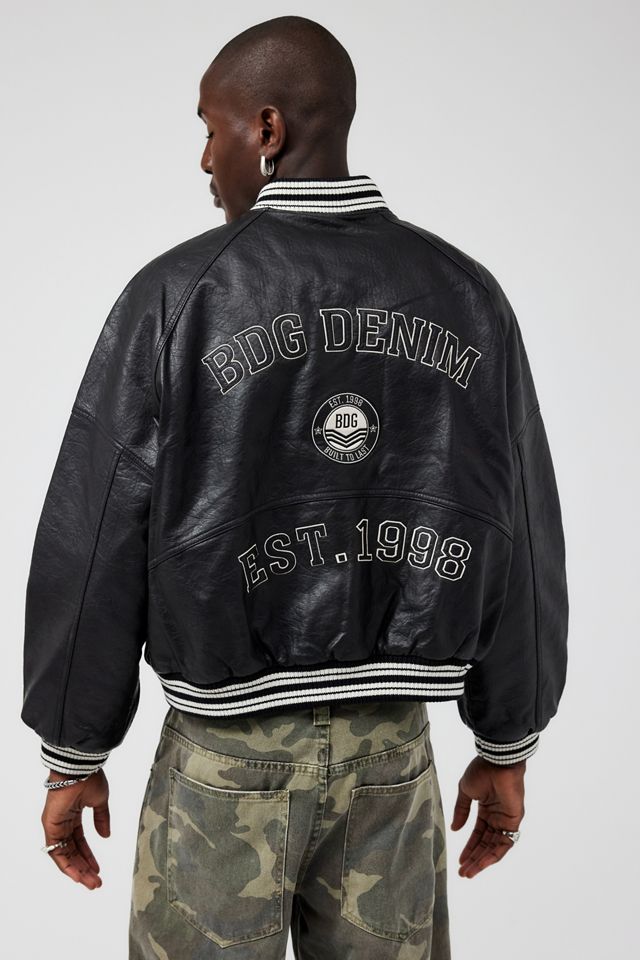 Giacca Varsity in Finta Pelle BDG Avery #4