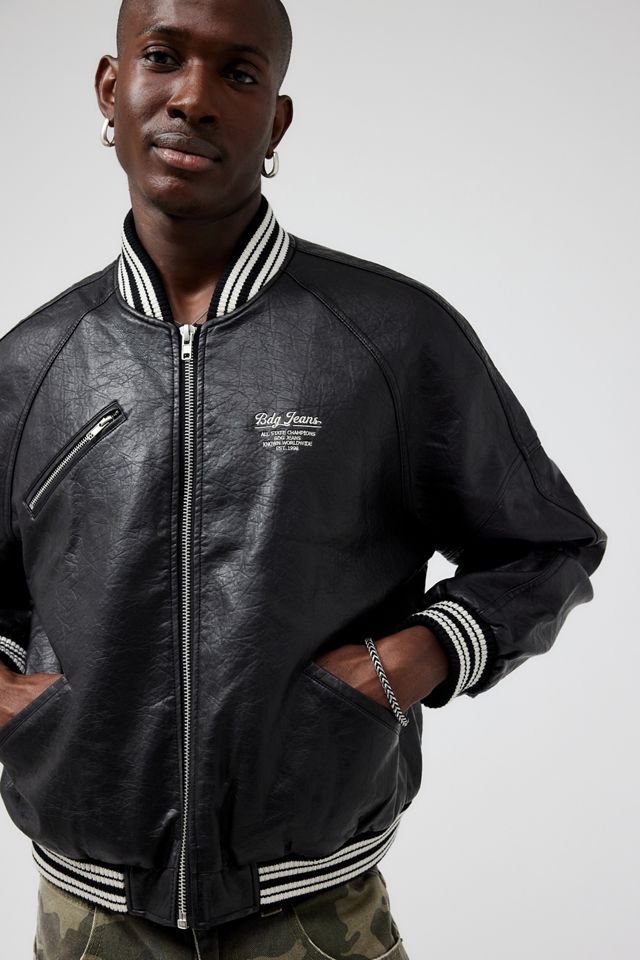 Giacca Varsity in Finta Pelle BDG Avery #5