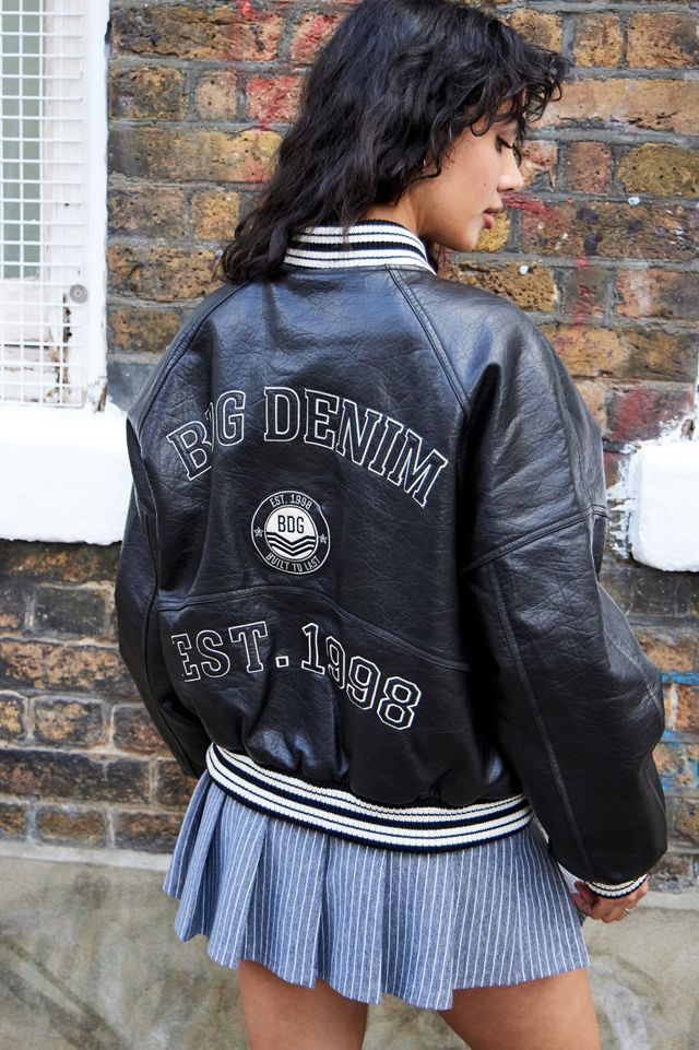 Giacca Varsity in Finta Pelle BDG Avery #1