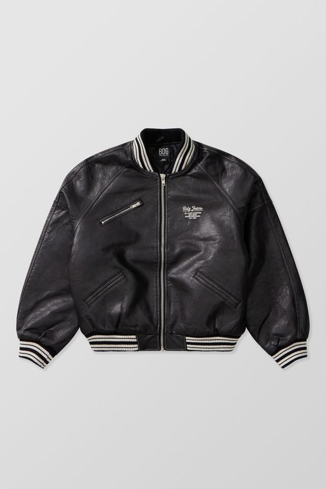 Giacca Varsity in Finta Pelle BDG Avery #6