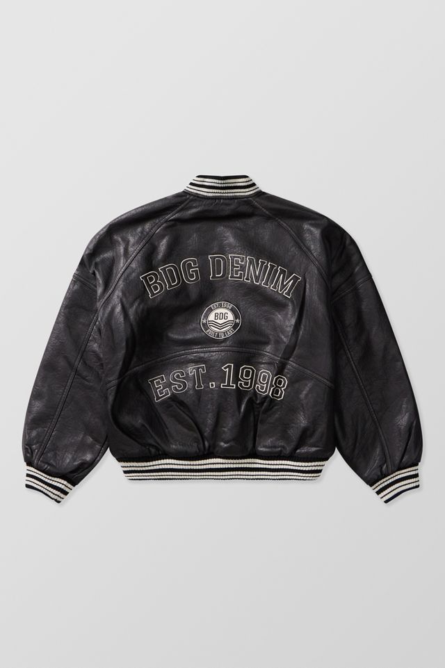 Giacca Varsity in Finta Pelle BDG Avery #7