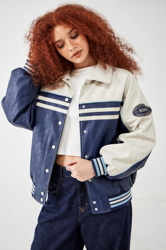 BDG Siren Faux Leather Varsity Jacket #2