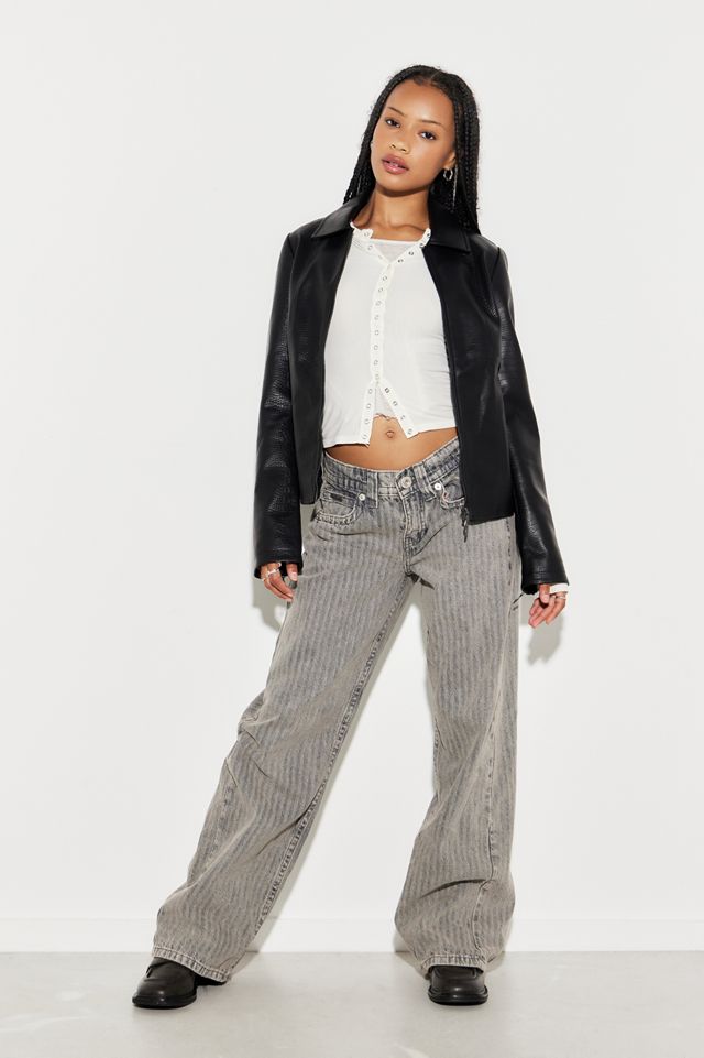 Silence + Noise Faux Leather Fitted Jacket #2