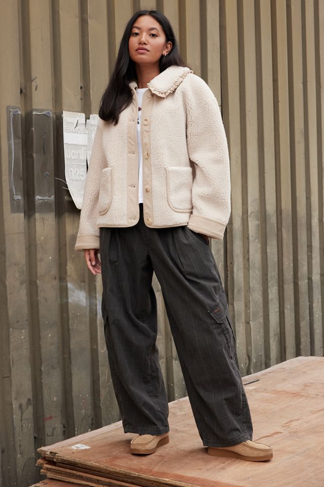 Kimchi Blue Alfie Collared Fleece | Urban Outfitters UK
