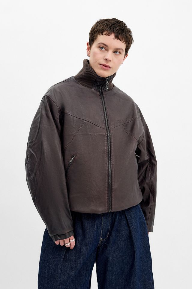 Chaqueta Bomber de Cuero Sintético Frances BDG #4
