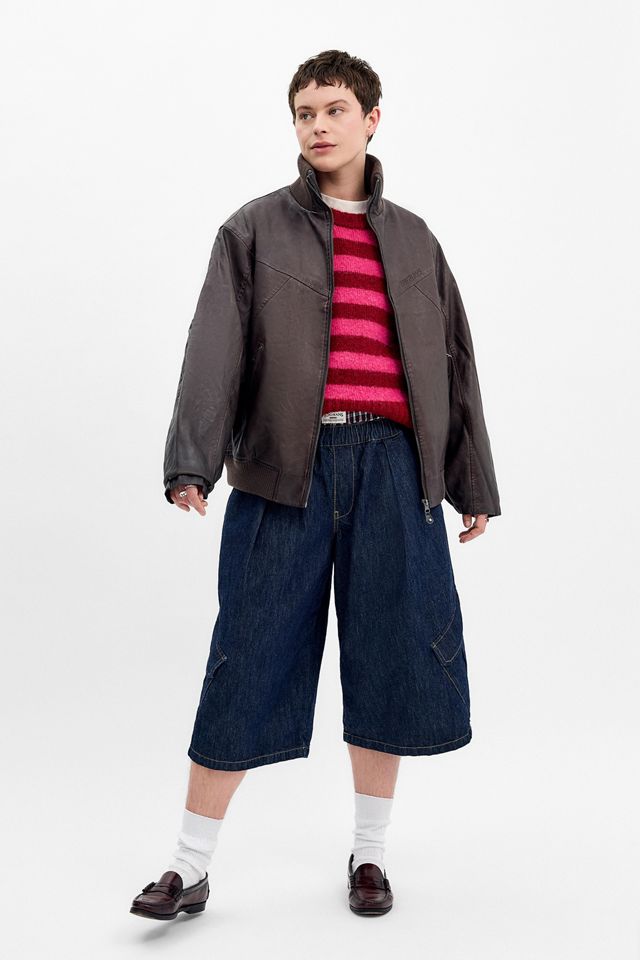 Chaqueta Bomber de Cuero Sintético Frances BDG #5