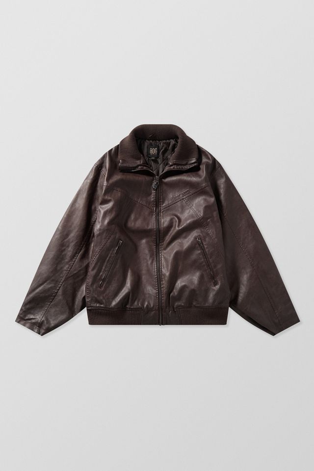 Chaqueta Bomber de Cuero Sintético Frances BDG #6