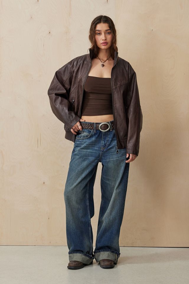 Chaqueta Bomber de Cuero Sintético Frances BDG #2