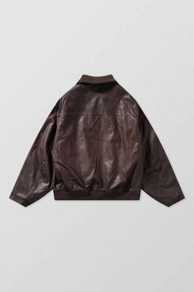 Chaqueta Bomber de Cuero Sintético Frances BDG #7