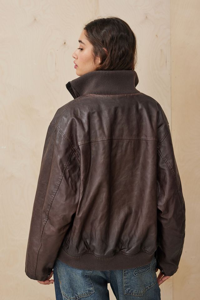 Chaqueta Bomber de Cuero Sintético Frances BDG #3