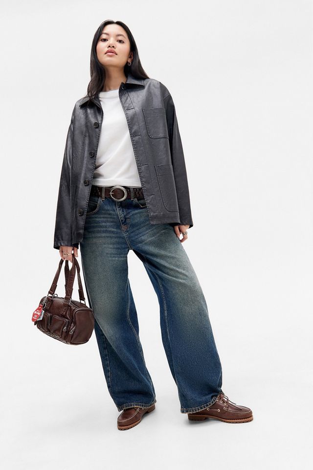 BDG Faux Leather Chore Jacket #1
